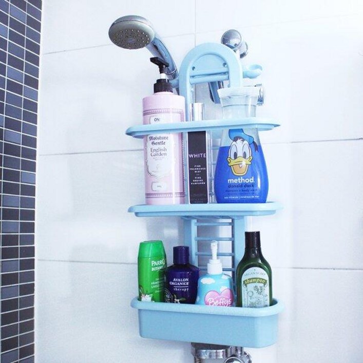아트박스제이라이프 샤워기 걸이 욕실 정리 2단 수납 선반