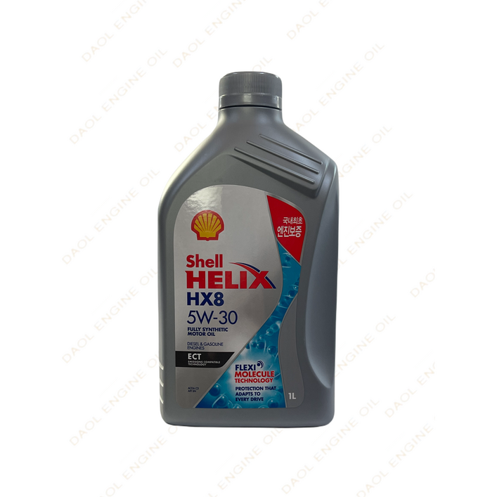 쉘 코리아 힐릭스 HX8 ECT 5W30, API SN, ACEA C3 , 가솔린/디젤 차량용, 한국쉘정품, 100% 합성엔진오일 (1L), 1개, SHELL HELIX HX8 ECT 5W-30 1L, 5w30