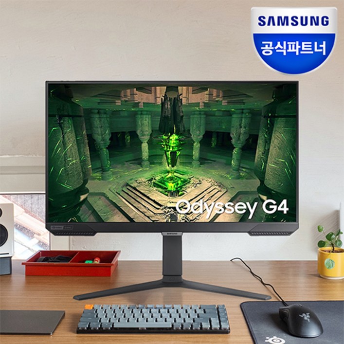 삼성전자 오디세이 G4 S25BG400 25인치 게이밍 모니터 IPS 프리싱크 지싱크 240Hz 1ms HDR10 피봇