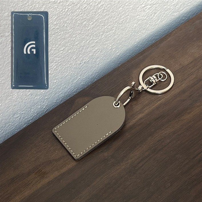 2.2cm x 4.5cm 가죽 아파트 도어락 카드키 케이스, 진베이지 2.2x4.5, 1개입