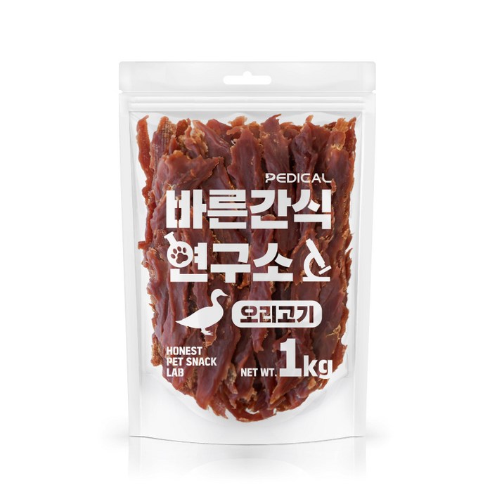 바른간식연구소 오리가슴살 1kg 대용량간식, 1개, 오리가슴살