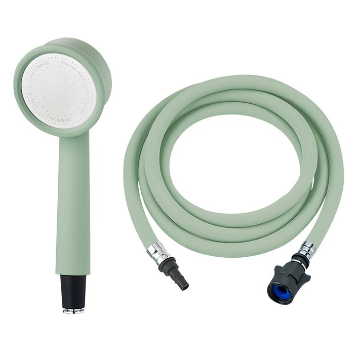 닥터워터 국내 제조 원터치 디자인 샤워헤드  샤워호스 세트 2M, 1개, MINT