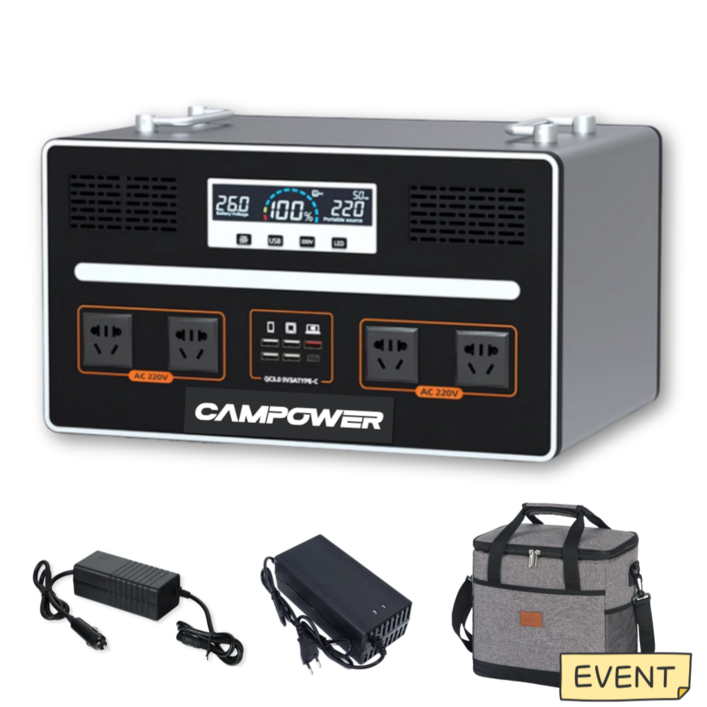 캠파워 올인원 파워뱅크 220V 대용량 배터리 캠핑용 낚시 차박 멀티단자