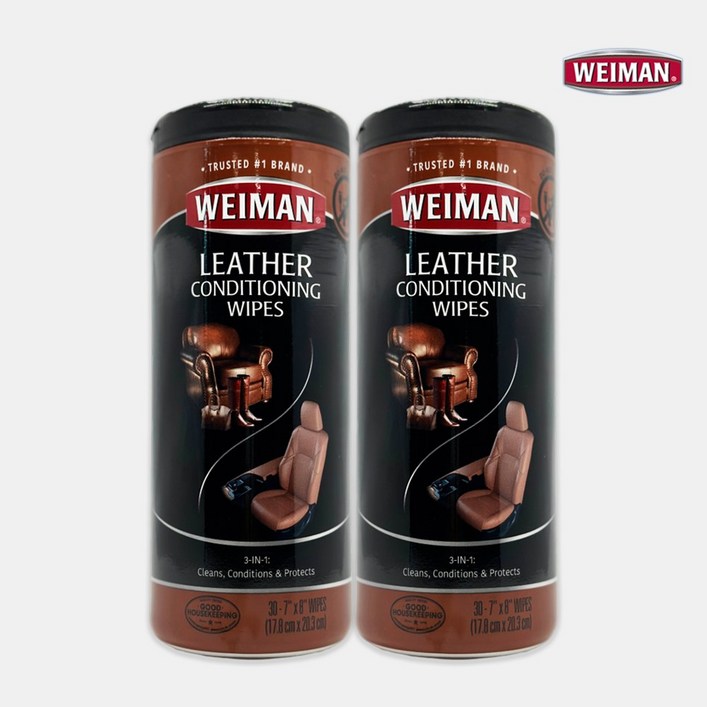 와이만 가죽클리너 티슈형 소파 차량용 크리너 30매입, 2개, 650g
