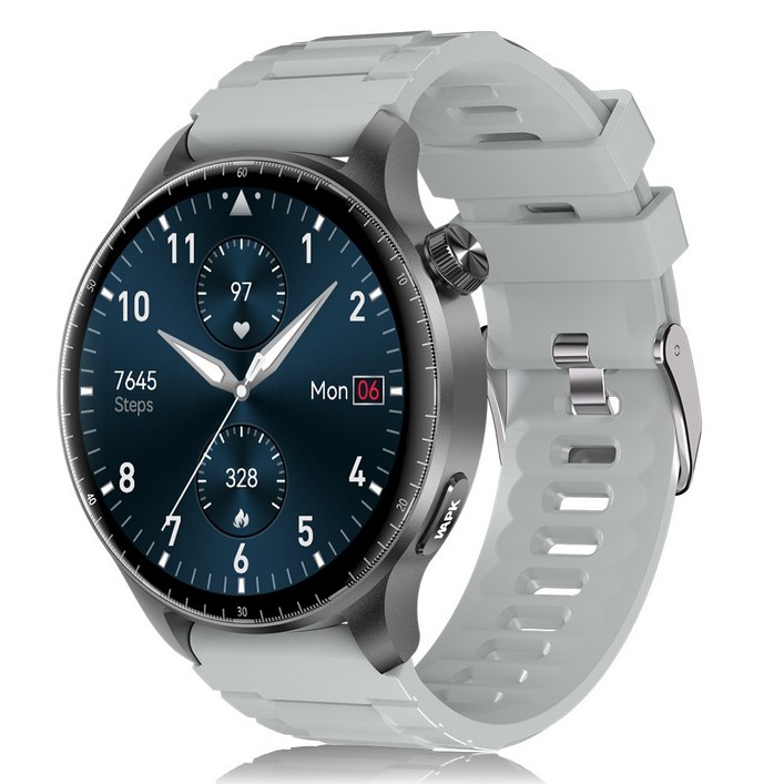 와피크 AI운동인식 블루투스 통화가능 스마트워치 ST50 1.52인치 AMOLED 대화면 한글판, GPS + 블루투스, 3.8cm, 실버