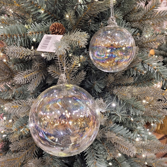 달리베리 크리스마스 비누방울 투명 유리볼 오너먼트 6cm6입