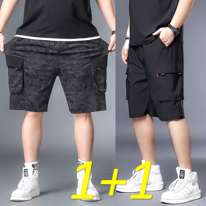 112벌세트 XL8XL 빅사이즈 남성 트레이닝바지 반바지 카고 반바지 스판 여름 건빵바지 SMHTP40