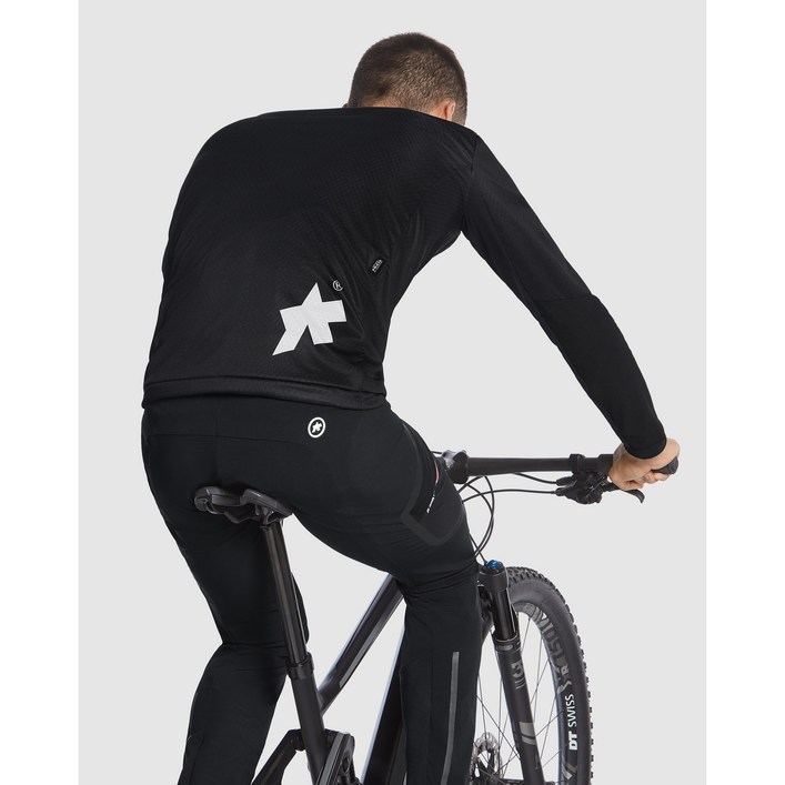 아소스 남성 트레일 T3 긴팔 긴소매 져지 LS 저지 티셔츠 블랙