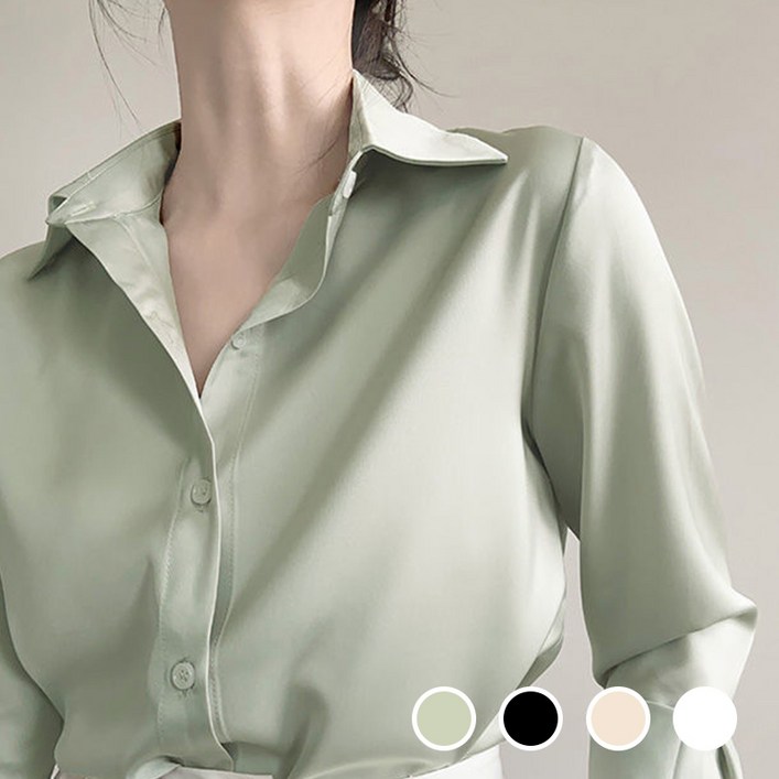 여성 셔츠 링클프리 정장 블라우스 남방 긴팔