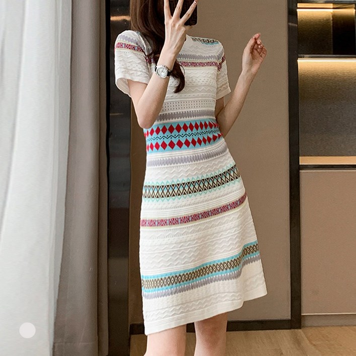 KARRA 솜브레로패턴니트원피스KB5MOP053C