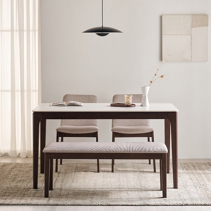 삼익가구 어썸 통세라믹 원목 4인 6인 식탁 풀세트