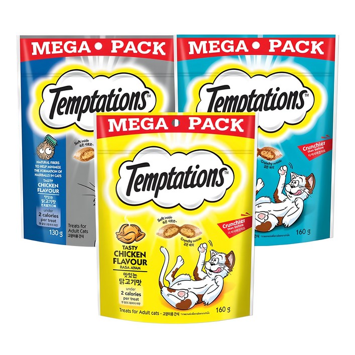 템테이션 고양이 메가팩 스낵 3종 세트