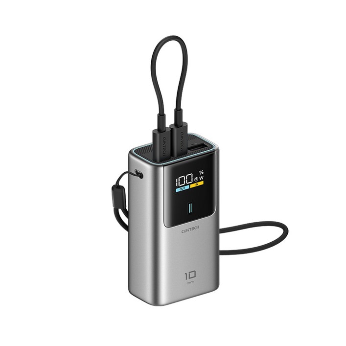 쿡테크 10 mini 파워뱅크 10000mAh 55W 고속 충전 보조배터리 C타입 삼성 45W 보조배터리여행용 기내반입, PB1055