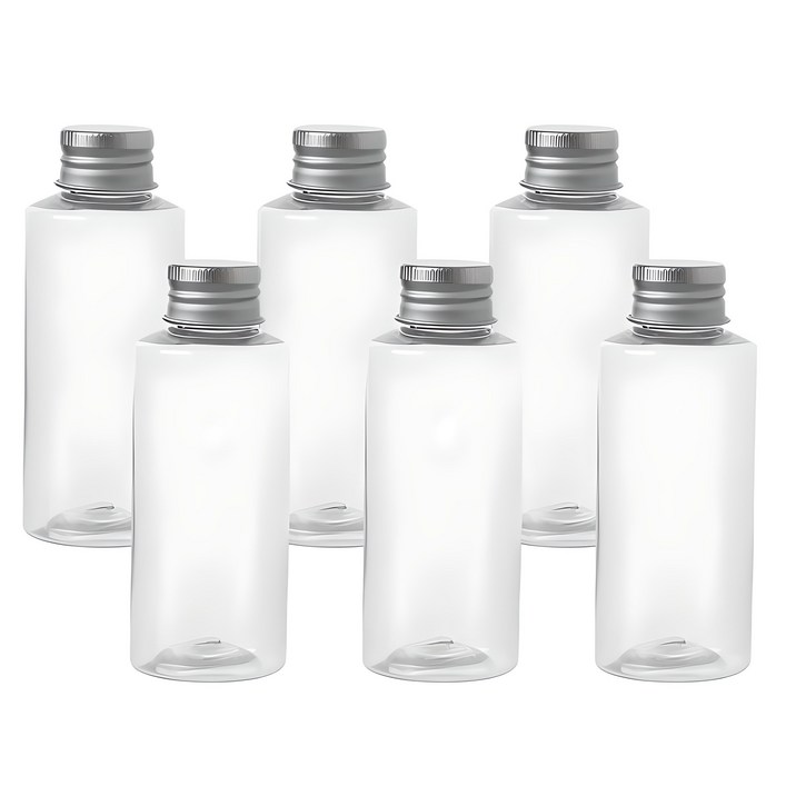 AC100 투명 음료용기 알루미늄 실버캡