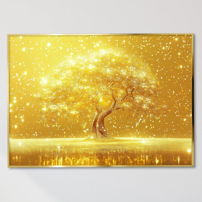 오늘의아트 황금돈나무 풍수지리 선물 개업 액자