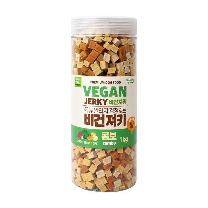 닥터케어누트 강아지 비건 져키 영양간식 육류알러지케어 대용량 4종