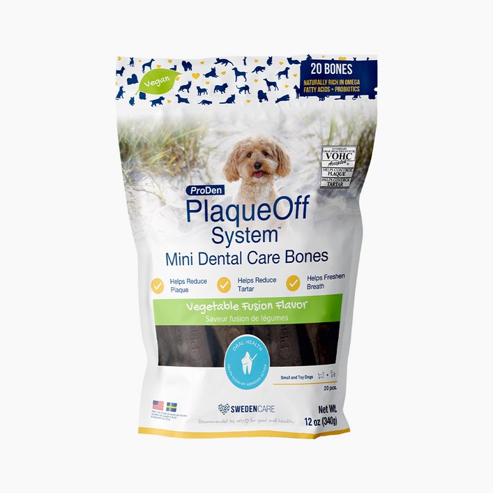프로덴 플라그오프 미니 덴탈케어본 강아지 양치껌칠면조 터키츄링 4개, 3개, 340g, 혼합야채