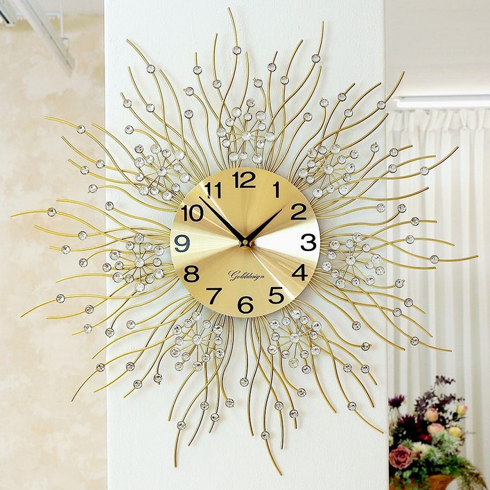 골드디자인 럭셔리 홈데코 무소음 인테리어 벽시계