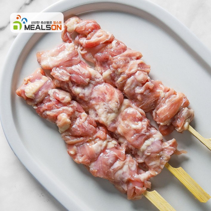 밀스온 캠핑음식 국내산 수제 닭꼬치 닭목살 10꼬치 소스포함, 5개, 450g