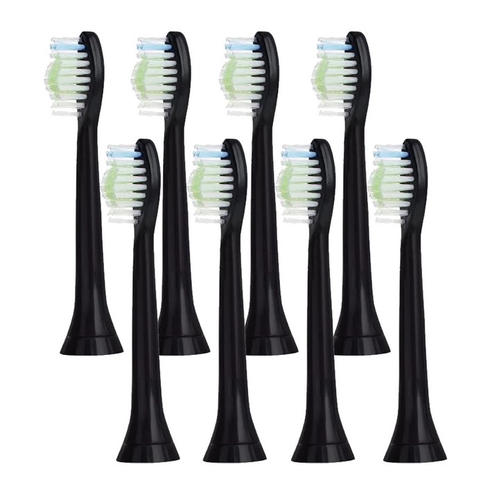필립스 전용 전동칫솔 호환 리필모 HX6160 HX6902 HX6910 호환 칫솔모 블랙, 8개입, 필립스 블랙