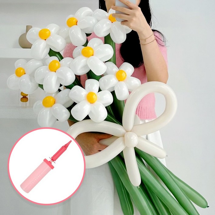 알로카노 DIY 풍선 꽃다발 + 손펌프 , 꽃풍선 만들기