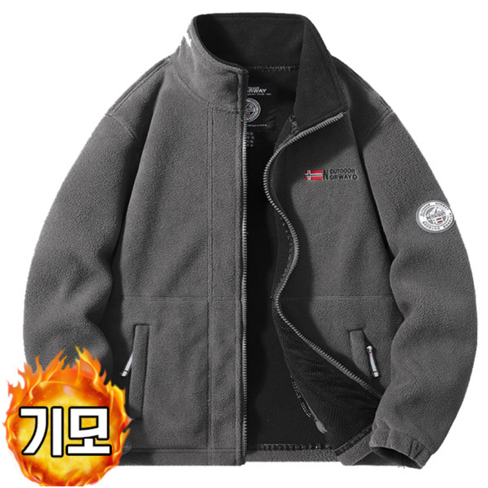 차쿠 남성 후리스 점퍼 이중보열 후리스 집업 캠핑 낚시 등산 자켓 여성 남녀 공용 혹한기 빅사이즈