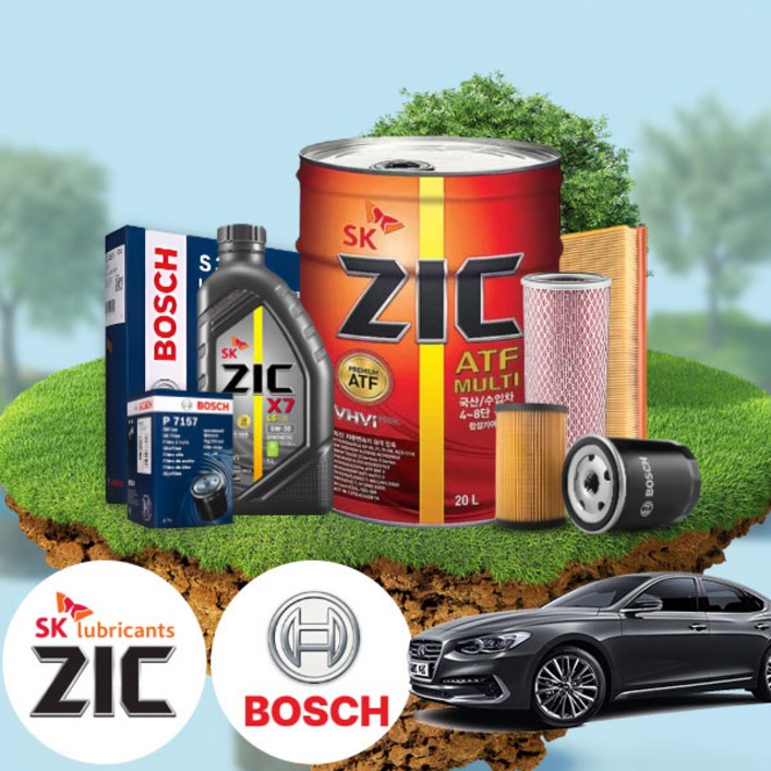 그랜저 IG17 3.03.3 GDI 가솔린 엔진오일세트 지크 X7 5W30미션오일 20L