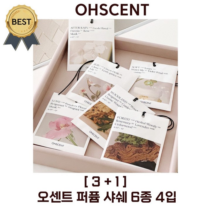 31 바이스킨 오센트 퍼퓸 샤쉐 6종 택 1  포레스트 제주 러브 우드랜드 애프터레인 소프트 룸 차량 옷장 화장실 방향제