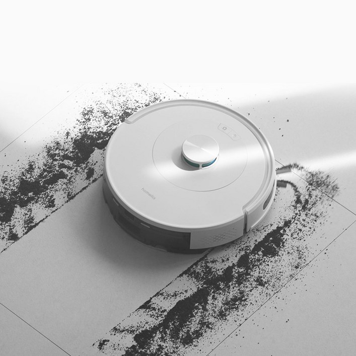 신제품 홈리아 로봇청소기 스마트 물걸레 청소 강력 흡입 자동충전, 화이트, 클린스테이션