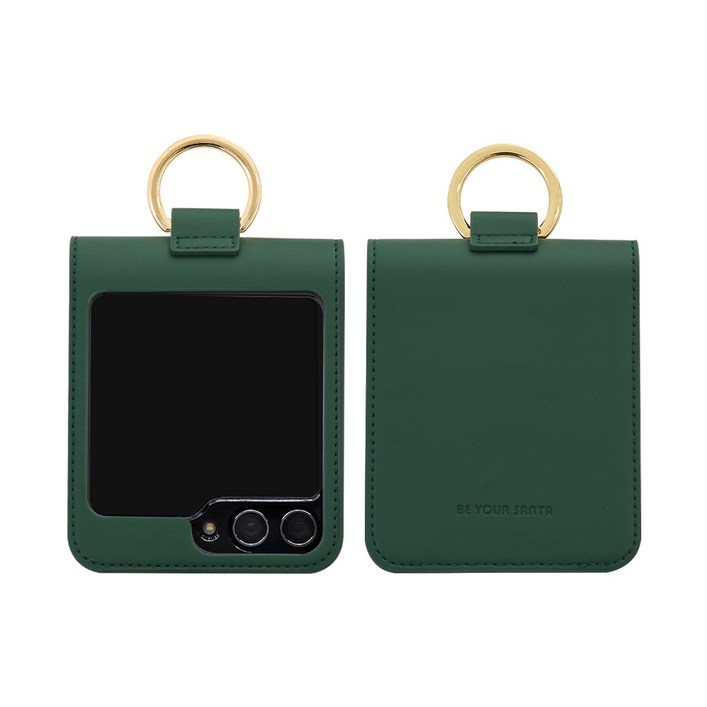 비유어산타 갤럭시 Z플립5 케이스 링 지갑 이태리원단 힌지보호 카드 수납 밀라노, 센스