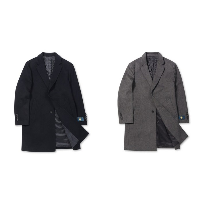 코오롱패션 브렌우드 남성 겨울 울 캐시미어 혼방 클래식 정장 체스터 코트 2컬러 1택 무료배송