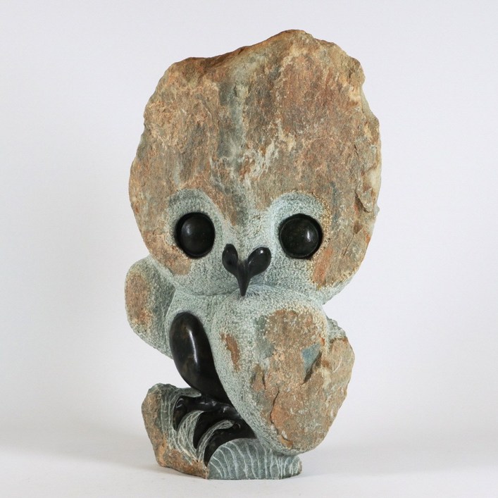 자연석 대형 돌 부엉이 조각 장식 풍수 인테리어 소품, 혼합색상