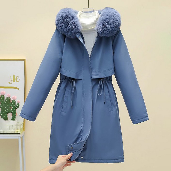 ORZQU 추동 여성 루즈핏 후드 도톰한 패딩 코트