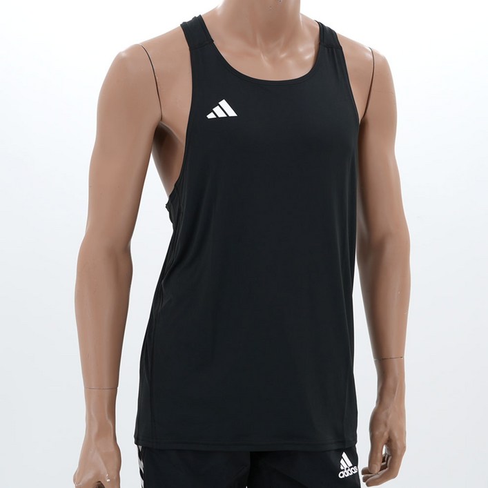 아디다스 민소매 남성 싱글렛 기능성 러닝 나시 레이서백 티 헬스 탱크탑 트레이닝 피트니스 마라톤 슬리브리스