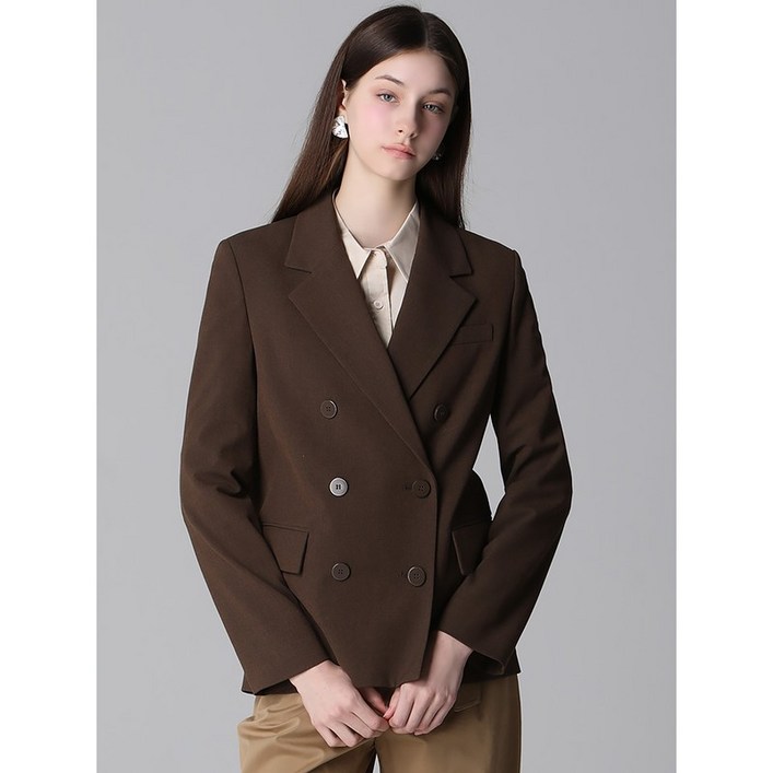 쉬즈미스 더블버튼 브레스티드 자켓  택가격 328000원