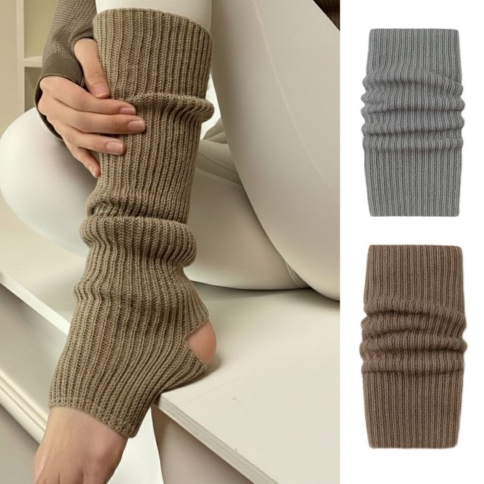 온더프 1+1 발레 레그워머 여성 필라테스 요가 니트 고리 토삭스