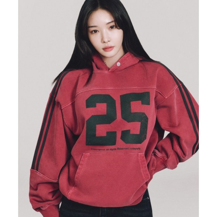 코드그라피 25 절개 트랙 후드티버건디