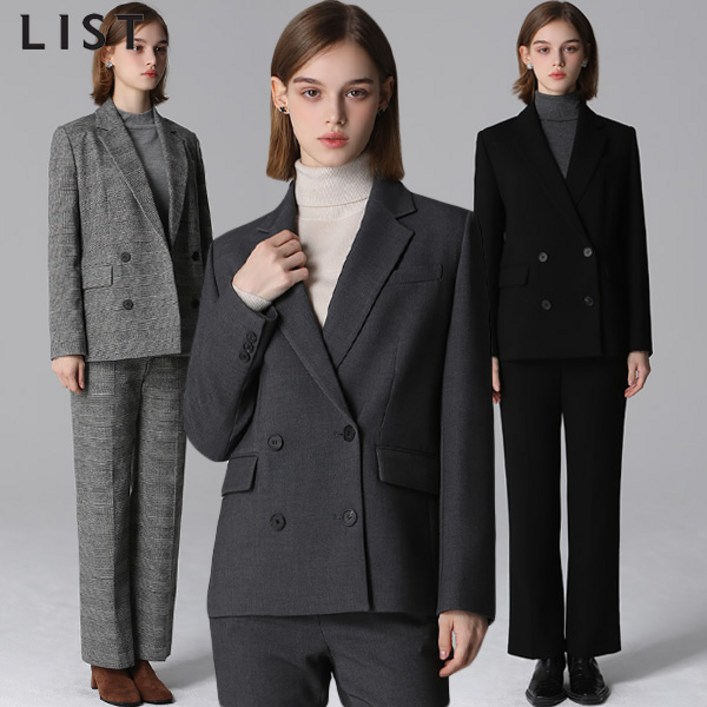 [리스트(LIST)] 포멀 더블 셋업 재킷 (택가격308000원)
