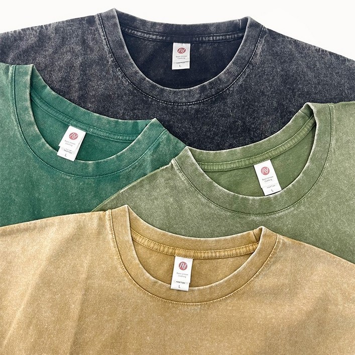 남녀공용 피그먼트 루즈핏 워싱 반팔티
