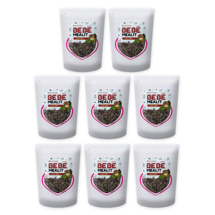 베베밀릿 동결건조 트릿 강아지&고양이 공용 원재료100%(국내 HACCP 시설 생산), 8개, 60g, 소고기100%