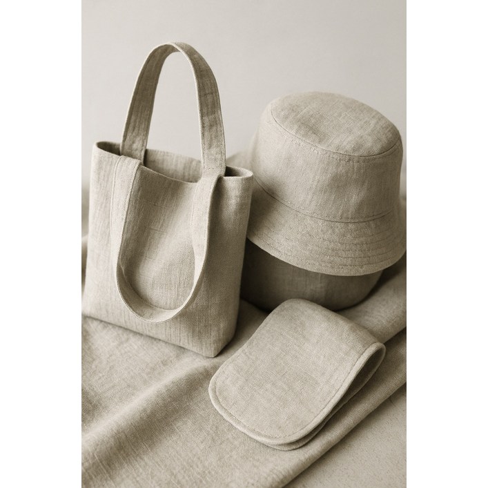 린넨코튼 면마20수 하프린넨 원단 자체제작