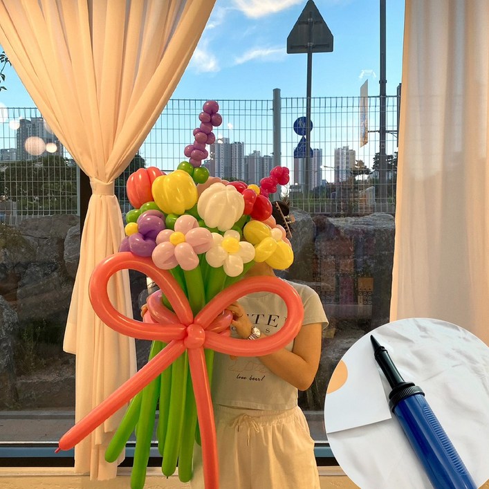 DIY 요술풍선 대형 믹스 꽃다발 + 손펌프 by 파티아일랜드 기념일 이벤트 - 쇼핑앤샵