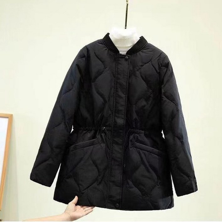 여성 경량 패딩 허리 스트링 웰론 패딩 L221009015