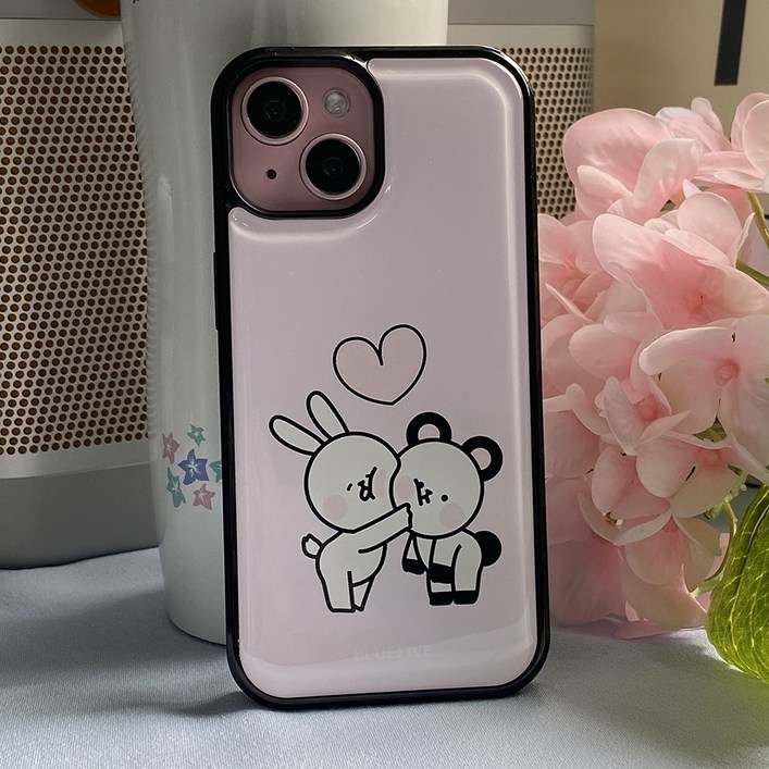 블루파이브 콩알토끼 러브 귀여운 에폭시 범퍼 케이스 블루파이브 콩알토끼 러브 귀여운 에폭시 범퍼 케이스