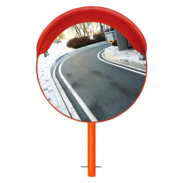 PC반사경 600파이 매립지주세트, 주황, 1개