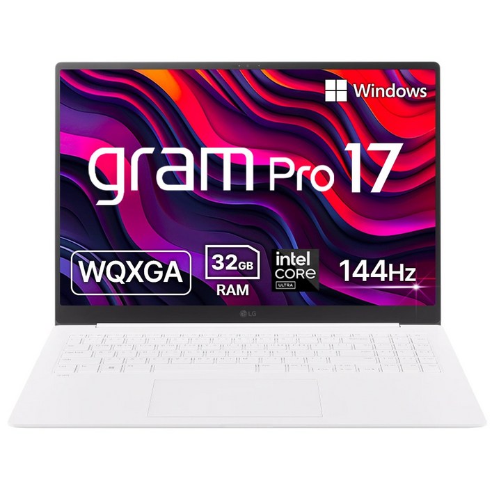 LG 그램 프로 17ZD90SPGX79K Ultra7 32GB 512GB, 에센스 화이트, 17ZD90SPGX79K, 2TB, 32GB, WIN11 Home