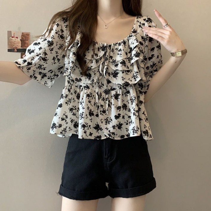 ANYOU블라우스 프릴블라우스 25XFS011 ANYOU블라우스 프릴블라우스 25XFS011