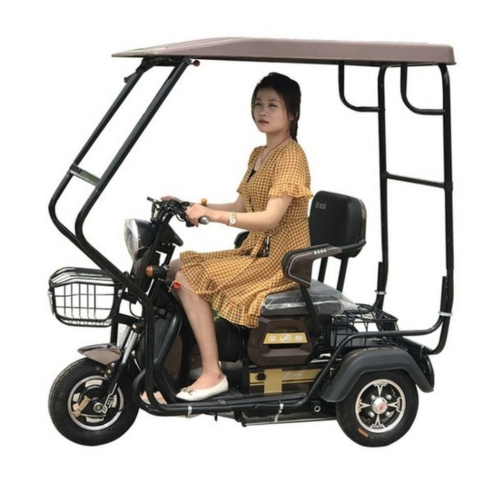 전기 세발 자전거 8a 30km 픽업카 형 삼륜자전거 집앞 안전 48V 덮개