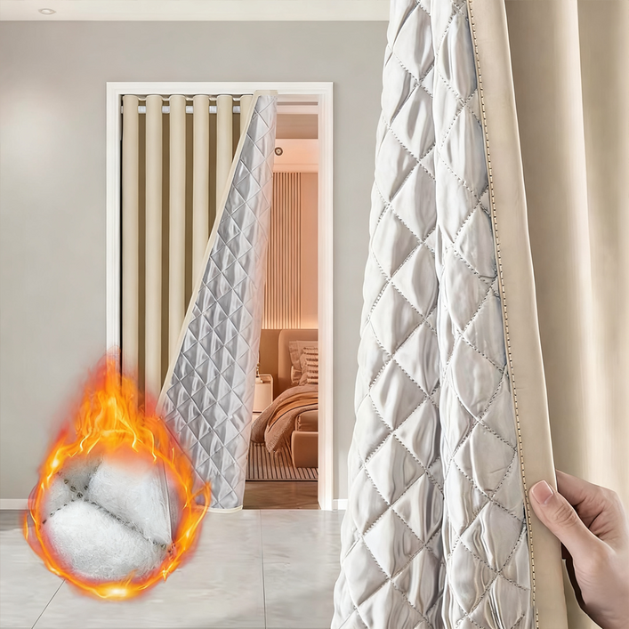 하루꿈 3중직 패딩커튼 아일렛형 겨울 바람막이 단열 두꺼운 방음 암막 보온 커튼