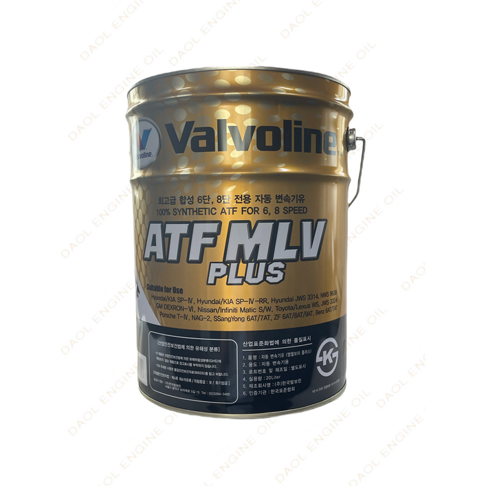 발보린 신형 엠엘브이 플러스 ATF MLV PLUS 68단 자동미션오일, ZF9단 추가, 신형, 100 합성오일 20L
